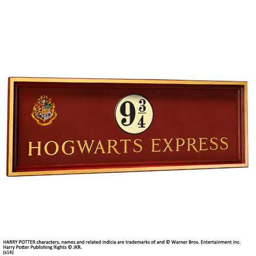 Hogwarts Express 9 3/4 skilt på 56 x 20 cm fra Harry Potter