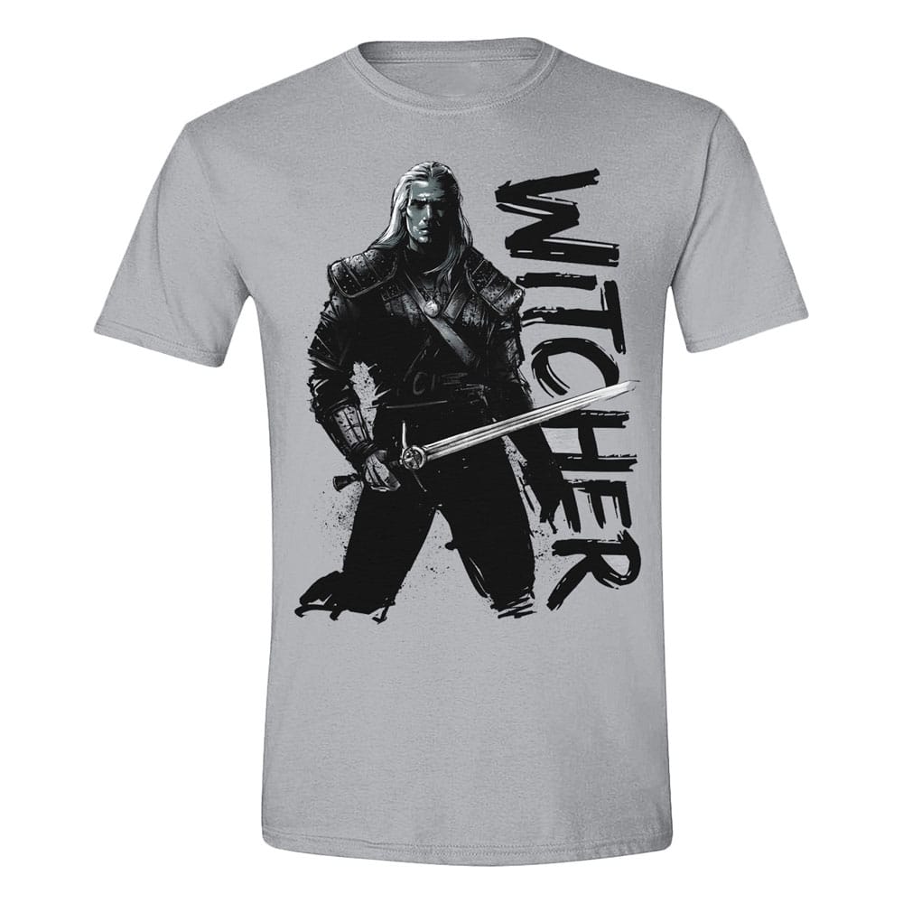 The Witcher Sketch Heather Grey T-Shirt - L