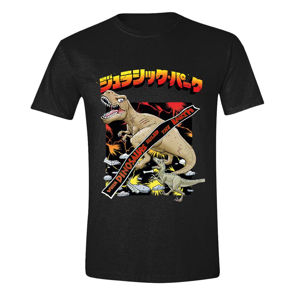 Jurassic Park - Rule the Earth  T-Shirt - Zwart - Maat L