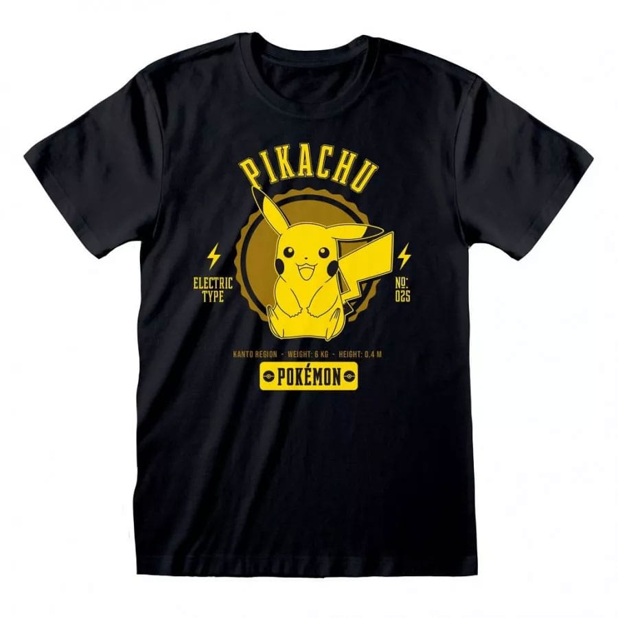 Pokemon T-Shirt Collegiate Pikachu Size L