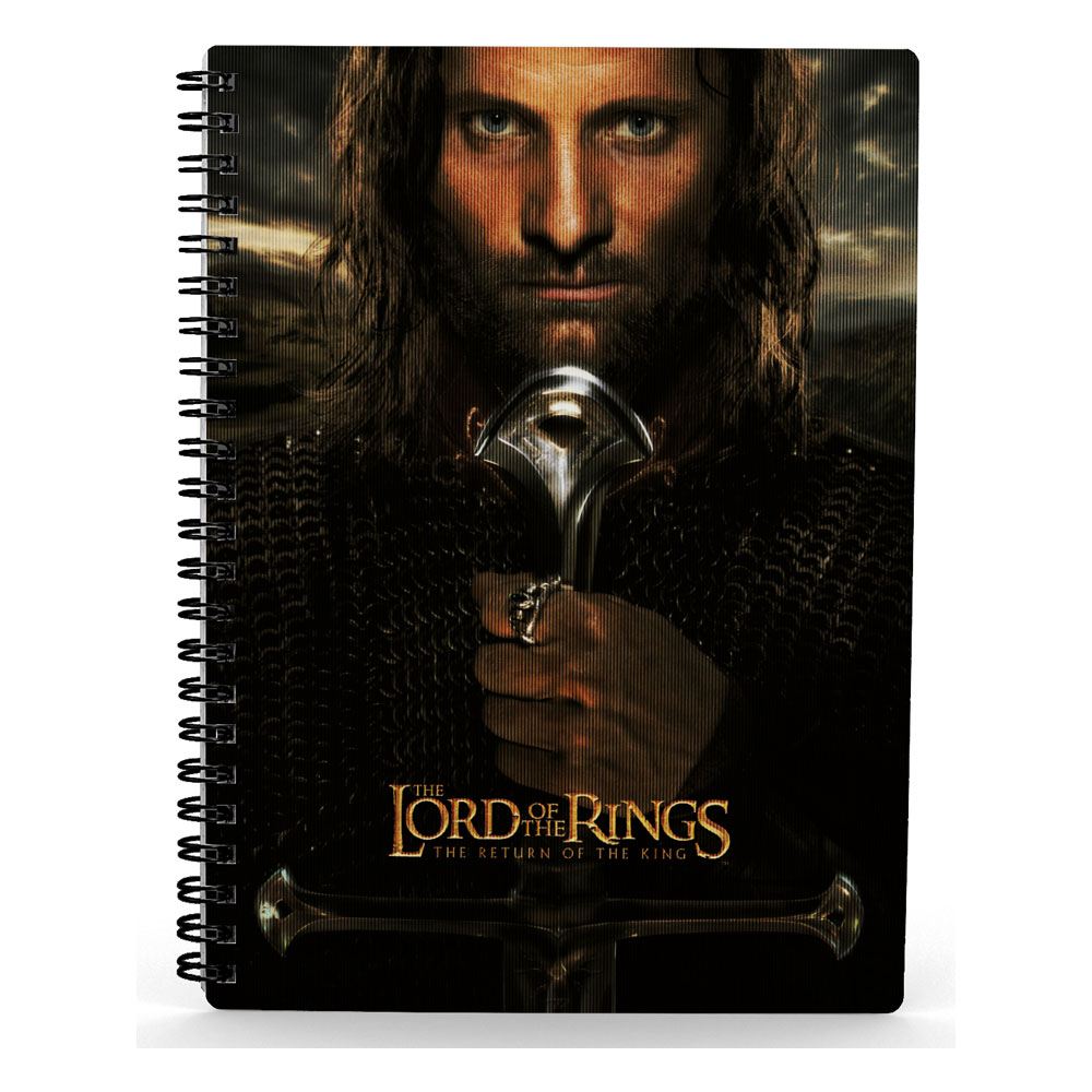 Lord of the Rings Notebook with 3D-Effect Aragorn