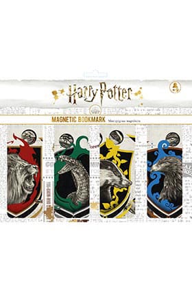 HARRY POTTER - The 4 Houses - Magnetic Bookmark Set