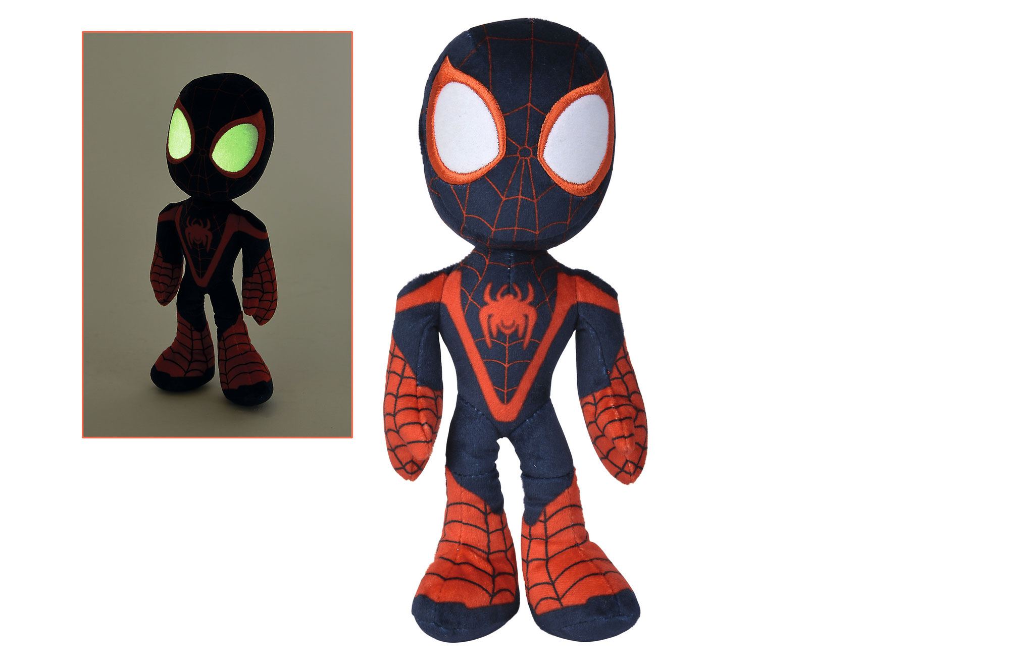 Marvel Bamse - Glow In The Dark Eyes Miles Morales 25 cm