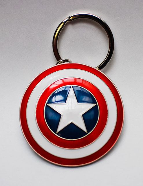 Marvel Comics Metal Keychain Captain America Shield - nøglering