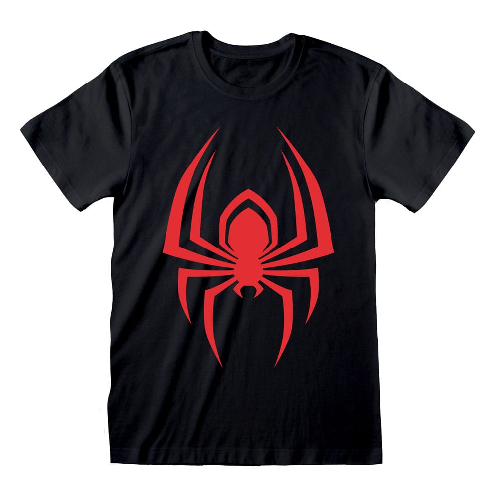 T-Shirt met Korte Mouwen Spider-Man Hanging Spider Zwart Uniseks - M