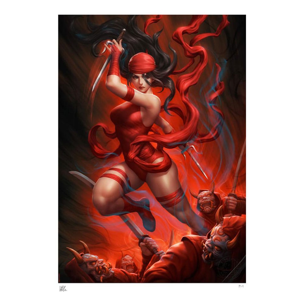 Sideshow Collectibles Marvel Art Print Elektra vs The Hand 46 x 61 cm - unframed