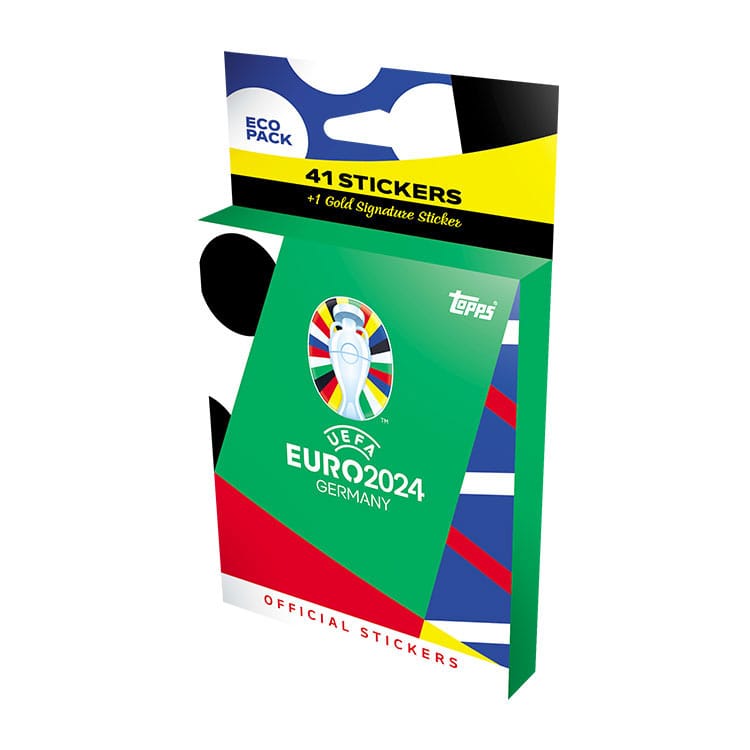 Topps - Euro 2024 Stickercollectie - Eco Box met 2 Parallelle Stickers + 1 Gold Signature!