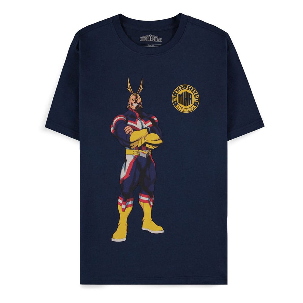 My Hero Academia T-Shirt Navy All Might Quote Size M