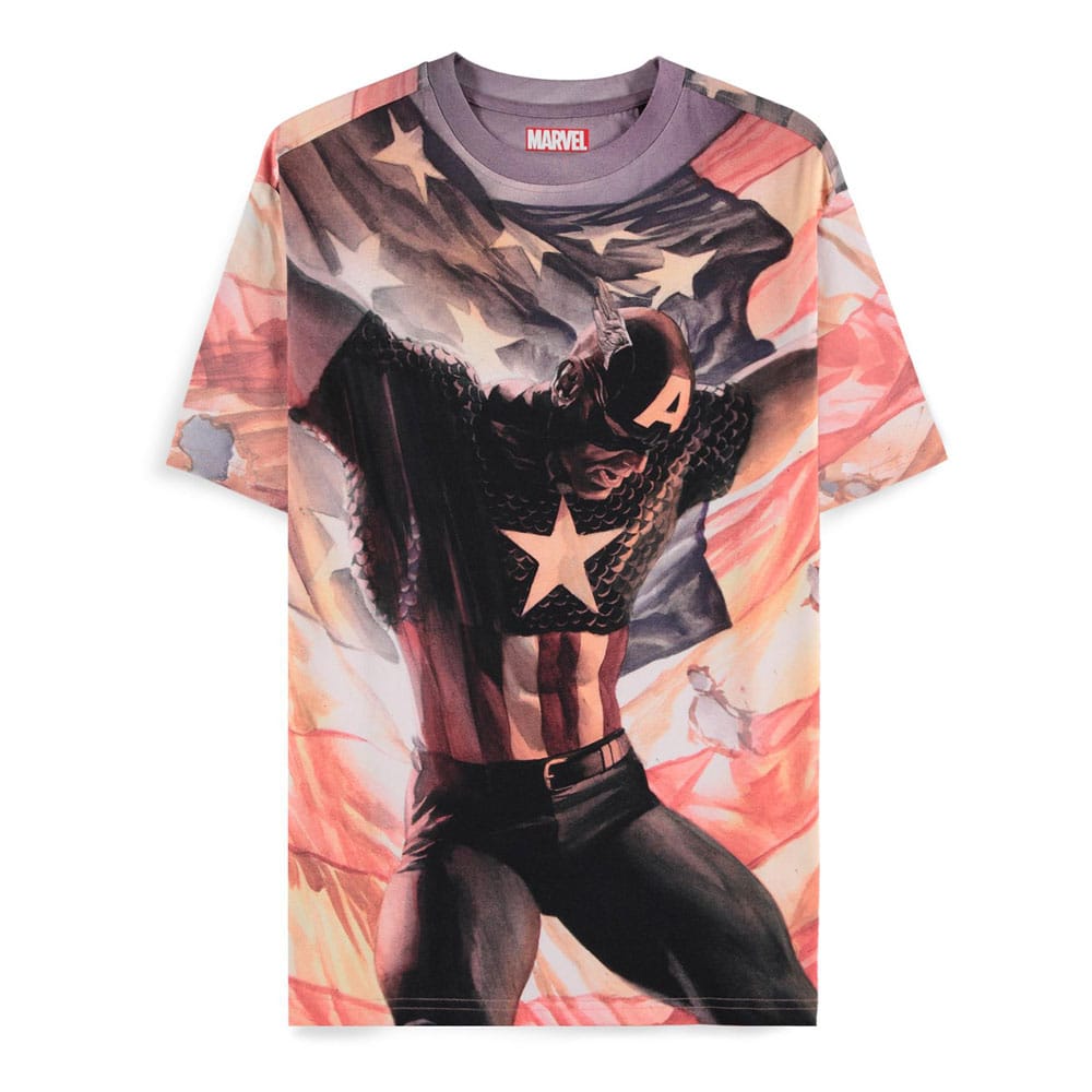 Captain America Brave New World T-Shirt Digital American Size S