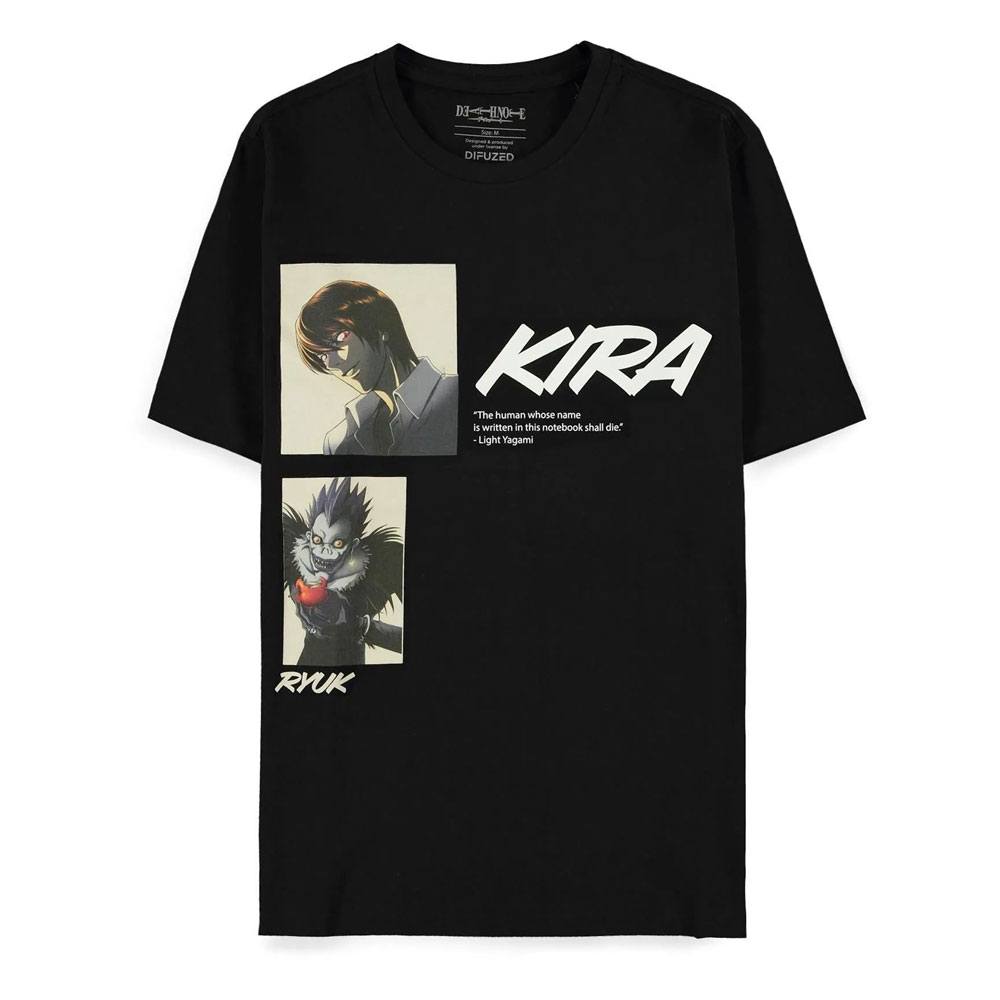 Death Note Heren Tshirt -S- Ryuk & Kira Zwart