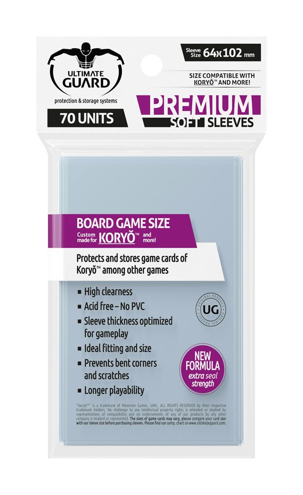 Ultimate Guard Premium Soft Sleeves for Board Game Cards Koryó™ - 70 ct - Afbeelding 1 van 1