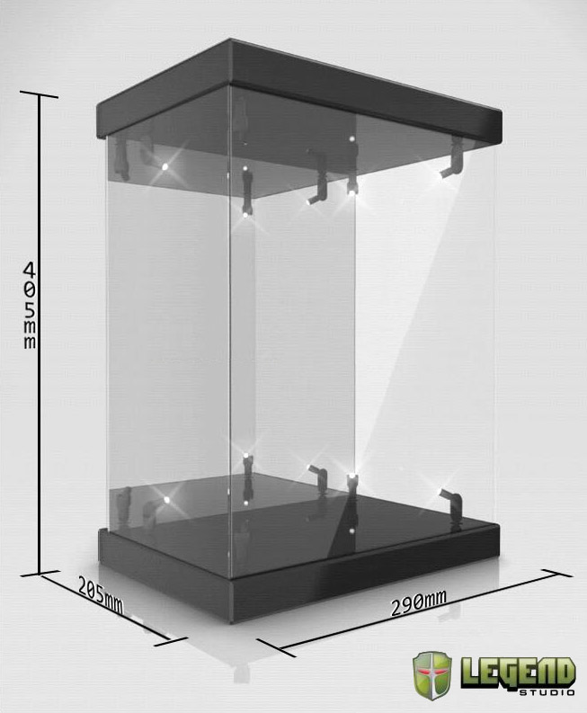 Master Light House Acrylic Display Case with Lighting for 1/6 Action Figures (black)